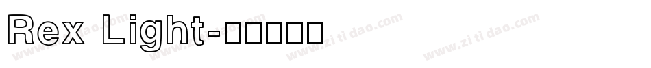 Rex Light字体转换